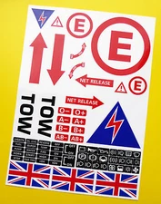 Scrutineering Safety STICKER DECAL SET Ideal for Rally, Race, Classic cars!