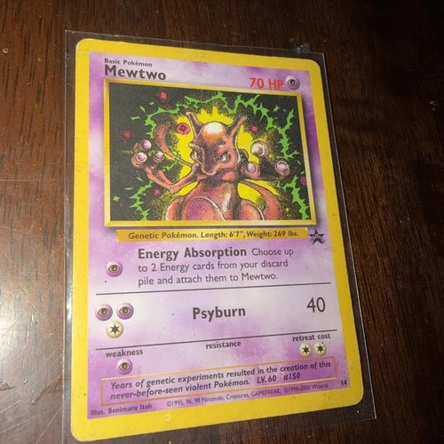 Mewtwo 14 Black Star Promo Vintage Pokemon Card 2000