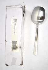 Lot of 12 Winco Modern Design Serving Spoons Stainless Steel Kitchenware
