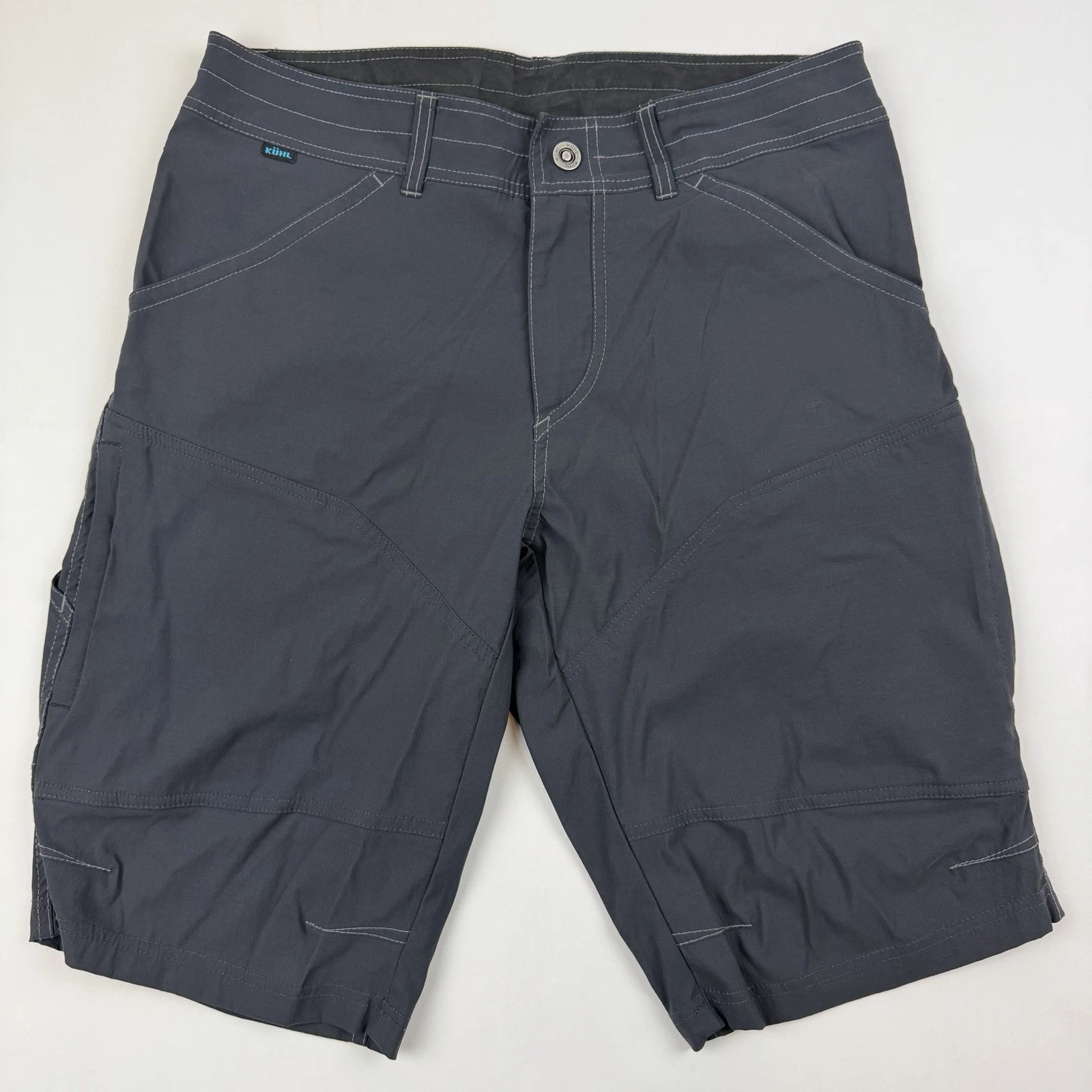 Kuhl Renegade Men's 32 Stretch Nylon Cargo Shorts 12" Inseam Grey 5121 Outdoors