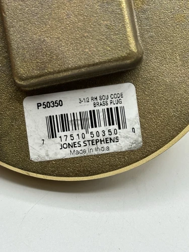 Jones Stephens Raised Head Plug Brass 3-1/2" P50350 - Picture 2 of 3