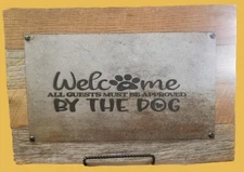 Rustic/Primitive Metal Tile Sign/Plaque Country/Farmhouse