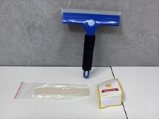 Squeegee for Shower Door, Car Windshield, and Glass Window - 2 Extra Silicone