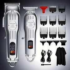 【NEW】KIKIDO 2575T HAIR CLIPPER SET, 2 HAIR CLIPPERS, WIRELESS, USB RECHARGEABLE