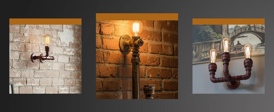 Industrial Water Pipe Wall light
