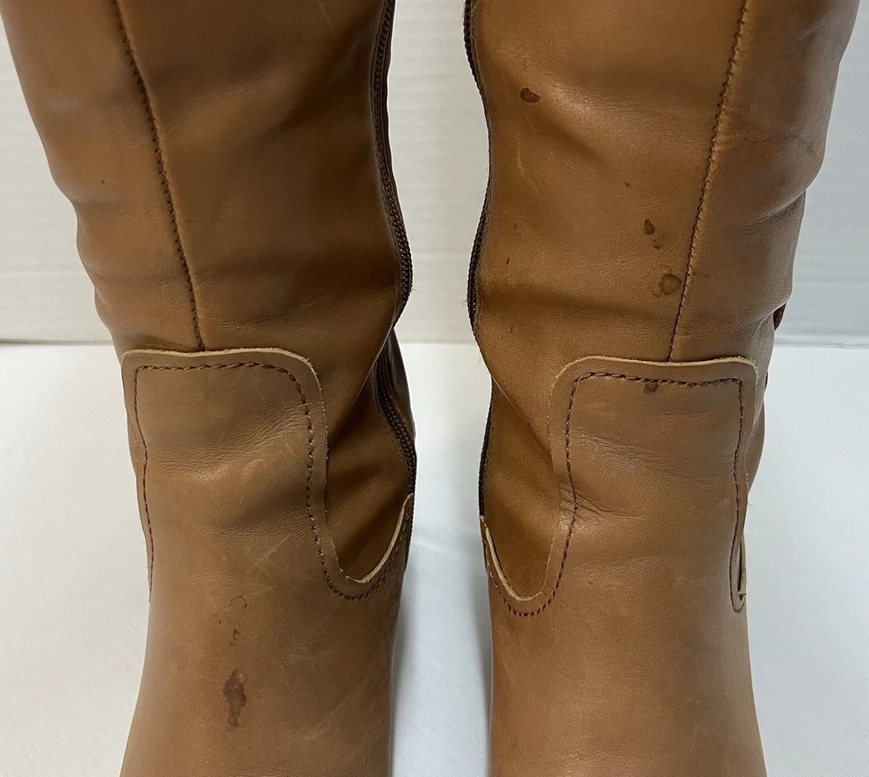 Botas de montar Etienne Aigner Winston 2012 talla 7,5 M cuero marrón en caja ecuestres Foto 4 de 4