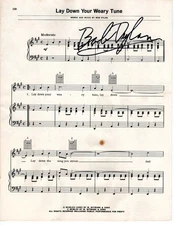 BOB DYLAN AUTOGRAPHED SHEET MUSIC