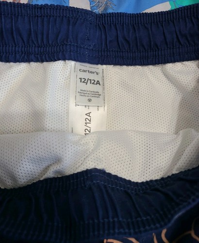 Carter's & Wonder Nation Swim Trunks Size 10 / 12 Camo Dinosaurs - Picture 10 of 10