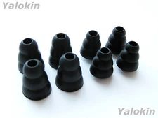 8pcs: 4S 4L Black Triple Flange Eartips Earbuds for Raycon Everyday and Fitness