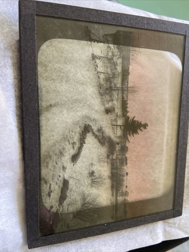 Negative Photograph Winter Scene Holden Mass.E.S.Jones Silver 4”*3&1/4 - Picture 2 of 5