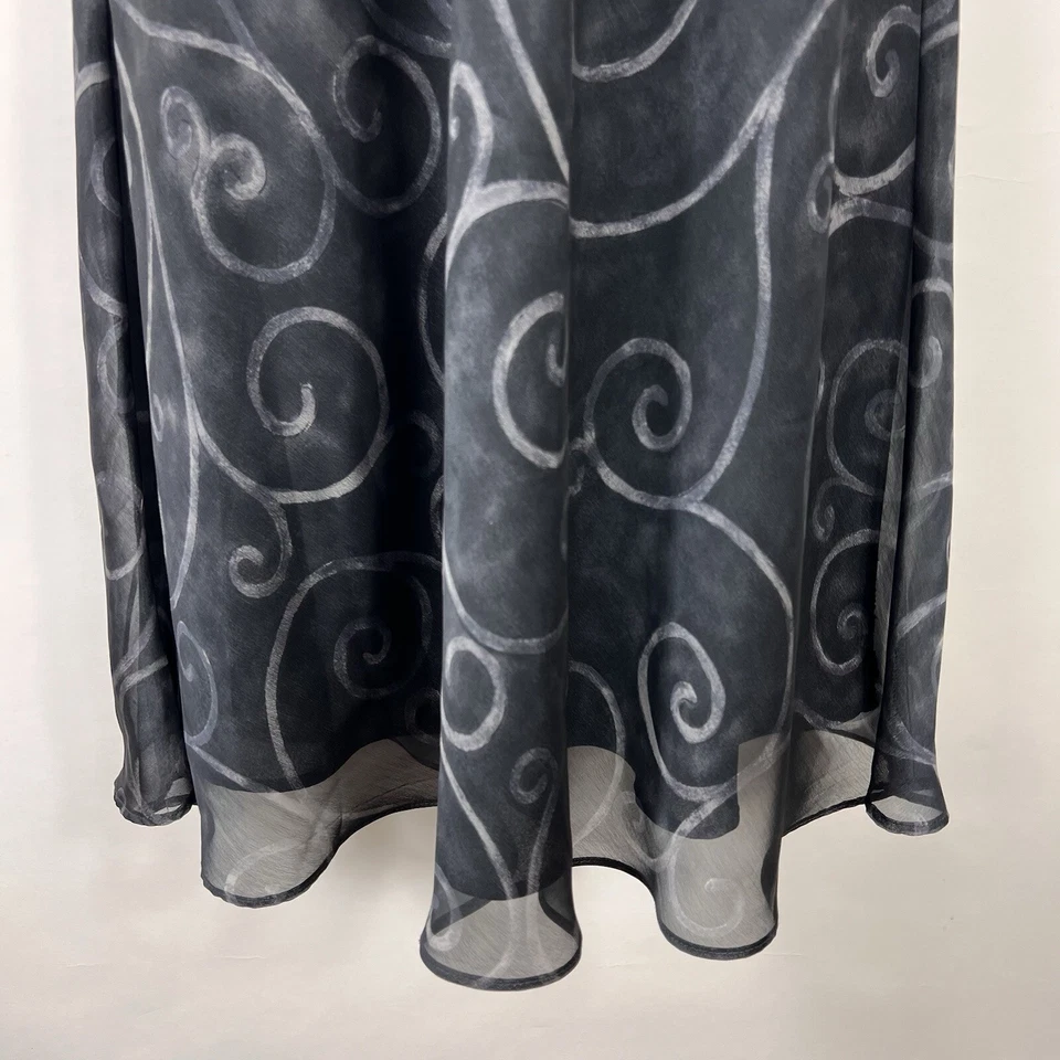 Vintage Y2K Tessuto Dress Women's Petite PL Knee Length Sleeveless Chiffon Shift - Image 4 of 4