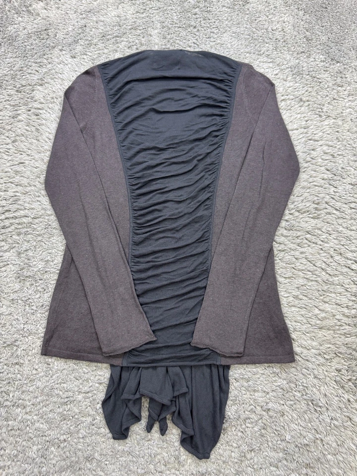 Cardigã Anthropologie Guinevere Suéter Feminino XS Drapeado Cachoeira Linho Novo com etiquetas - Imagem 2 de 4