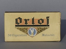 alte Zigarettenschachtel 50 Cigaretten Malachit Orlof & Co. Cleve