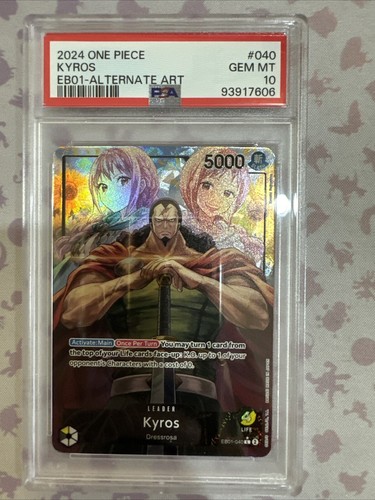 One Piece (EB01) Extra Booster EN Kyros EB01-040 L ALT PSA 10 GEM MINT!