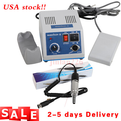 Dental Lab Marathon Micro Motor 35K rpm N3 / Straight Contra Angle Handpiece YF