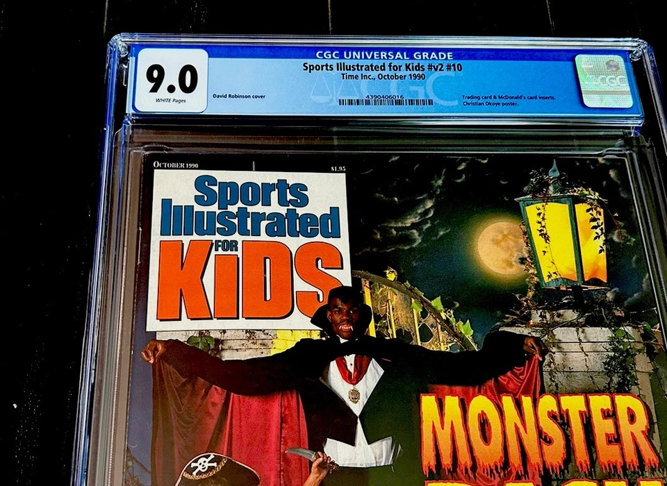 DAVID ROBINSON ESPORTES RAROS ILUSTRADOS PARA CRIANÇAS 1990 COM CAPA DE CARTÕES POP 1 CGC 9.0 - Imagem 2 de 3