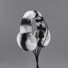 Unisex Winter Earmuffs Genuine Rex Rabbit Hair Ear Warmer Headwear Foldable