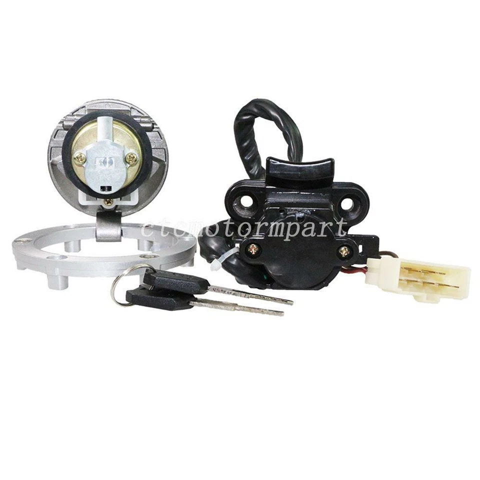 Interruptor de encendido tapa de gas combustible juego de llaves de bloqueo de asiento para Kawasaki Ninja 300 2013-2015 Foto 4 de 4