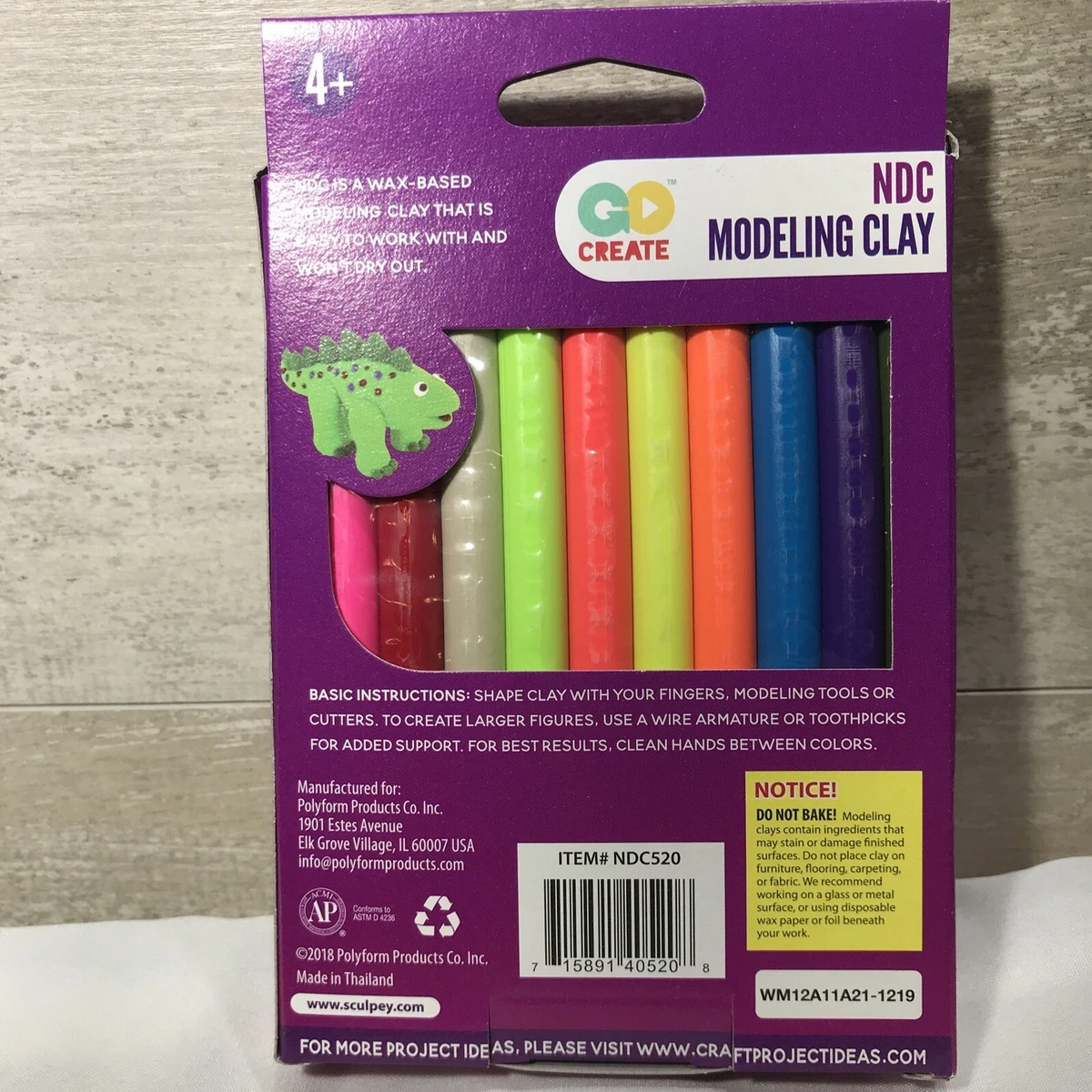 GO CREATE EZ Shape NonDry Modeling Clay, 20 Pieces