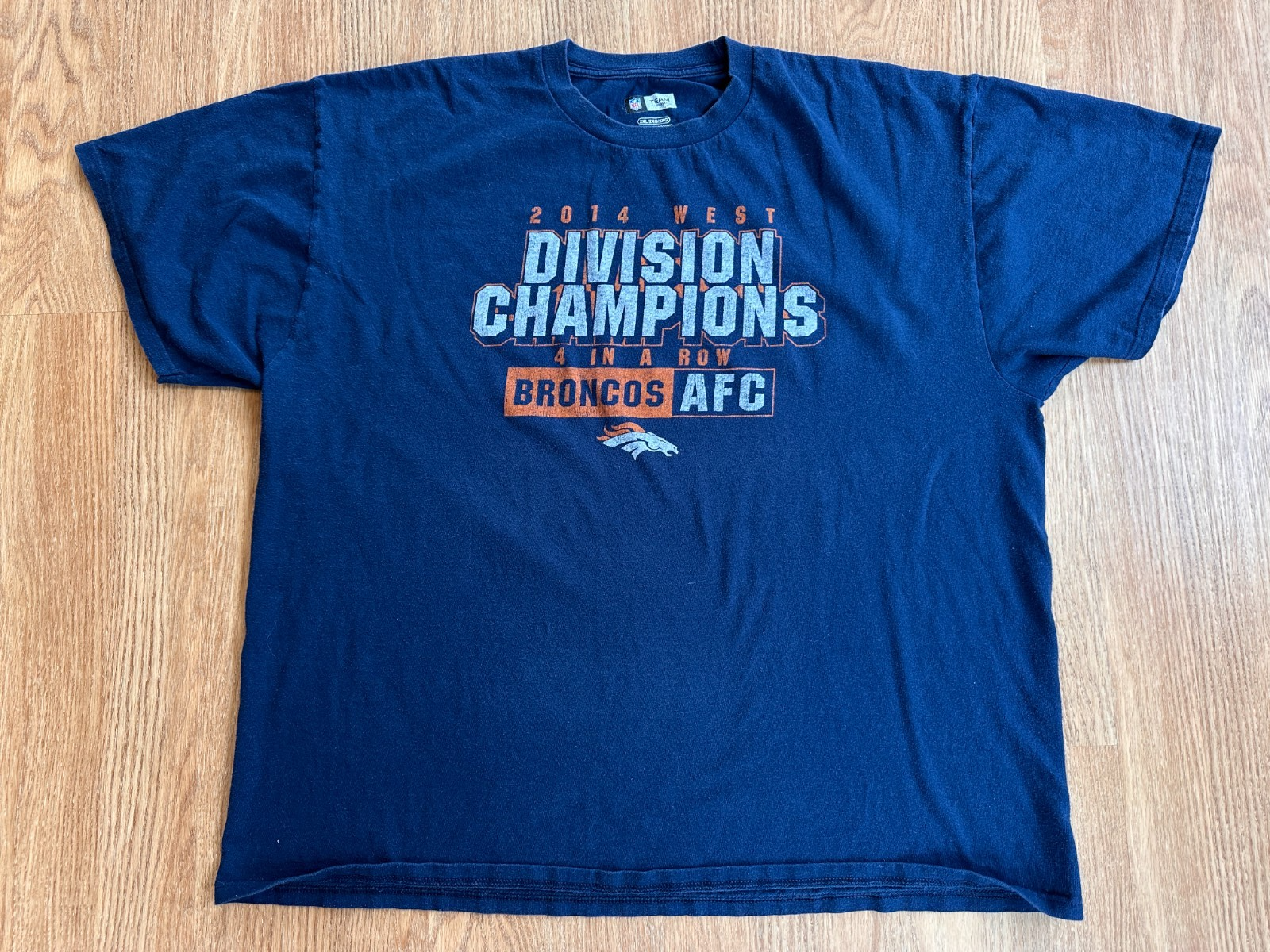 T shirt Denver Broncos 2014 NFL AFC West Division Champions quattro di fila 2XL