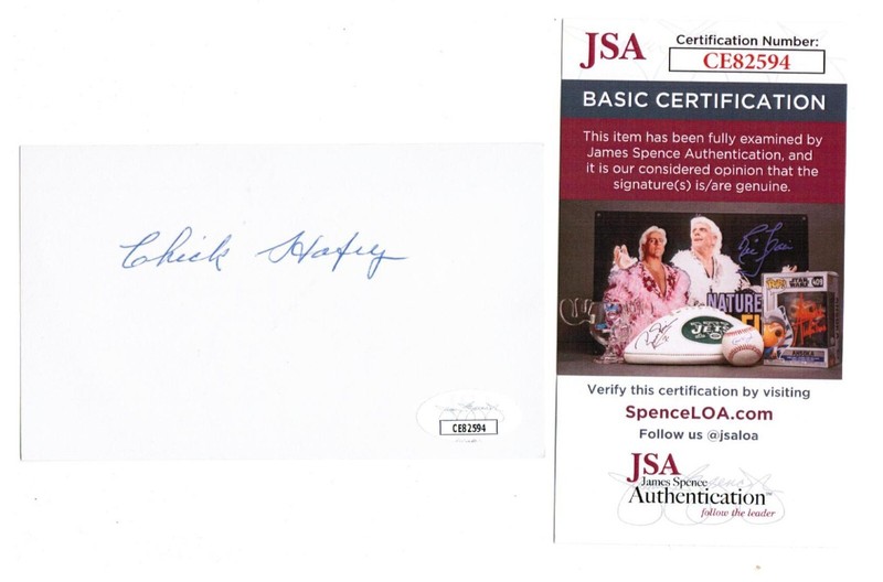 Chick Hafey Signed Index Card- HOF JSA Authentic