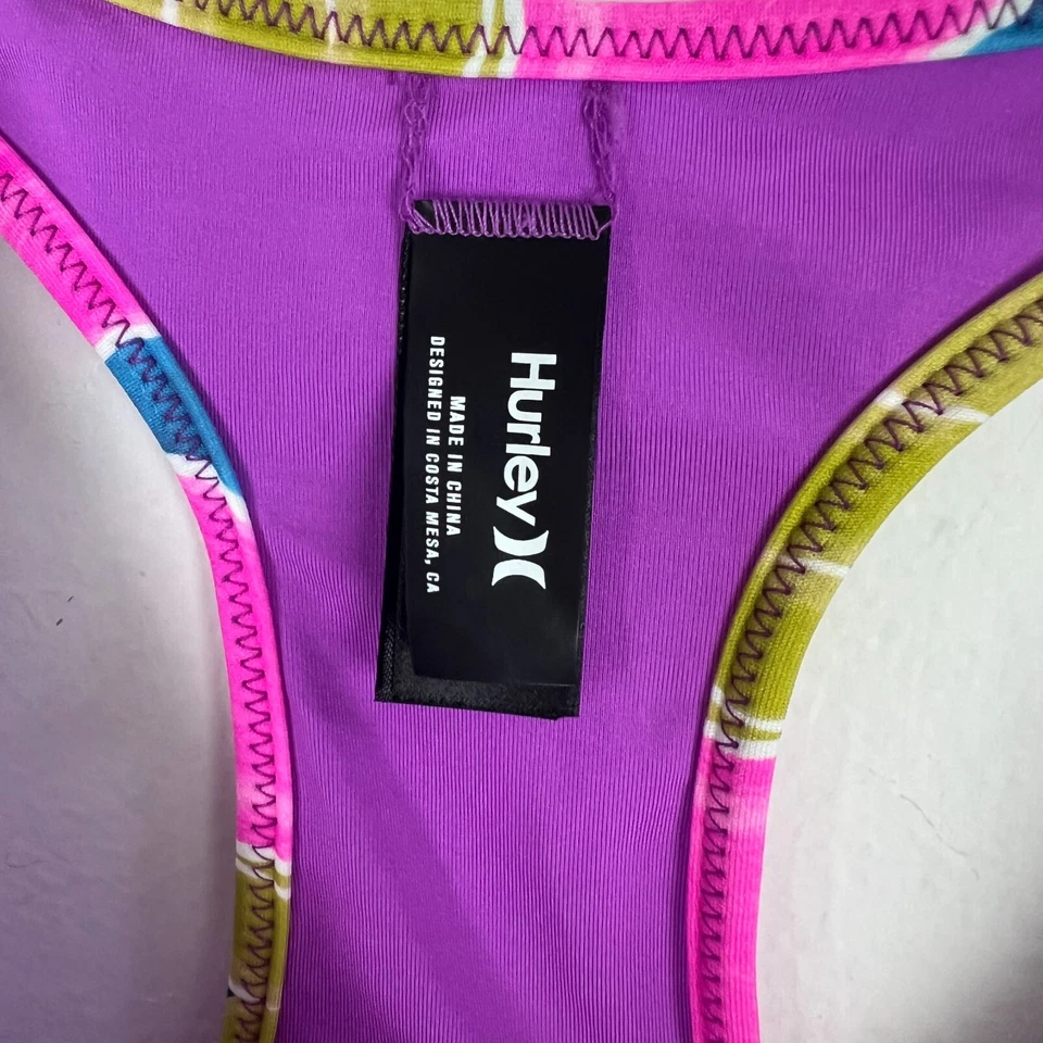 NWT Hurley Mas Isla Racerback Tankini Top Swim Top Tropical Size Small S $65 NEW - Image 4 of 4