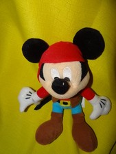 Pirate Mickey Mouse Bean Bag w/ tushTag Plush Toy Doll Disney 9-10"