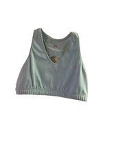 UNDER ARMOUR SPORT BRA  V NECK  LIGHT BLUE  SIZE XL