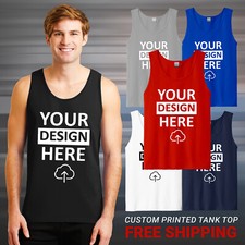 Personalized Customized Funny Men's Tank Top Your Name Here USA Gym New Gift