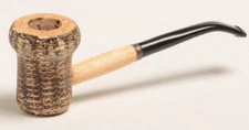 Missouri Meerschaum Patriot Wanghee Bent Stem Corncob Tobacco Smoking Pipe 5602