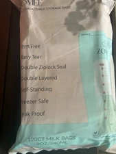 Zomee 360 Count Double Zip, Double Layered, Freezer Safe Leak Proof, Milk Bags