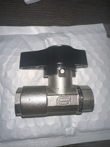 Válvula de bola de latón chapado premium DN10 3/8" hecha en ITALIA - Imagen 2 de 10