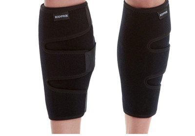 TWO PACK Bodyprox Calf Support Brace Pack, Adjustable Shin Splint Compression,