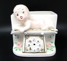 Vintage Planter Baby on Scale Nursery MCM 1950s Kitsch Newborn Gift Decor Napco