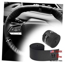 2PCS 3.4FT Leather Steering Wheel Wrap Tape,Non-Slip  Comfort Grip Steering