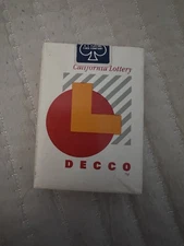 California Lottery Decco Playing Cards1 Sealed Deck Standard Size VINTAGE
