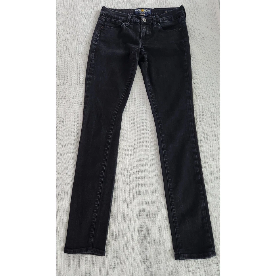 Lucky Brand Charlie Skinny Jeans Black 4 / 27R Mid Rise Stretch Denim - Image 2 of 4