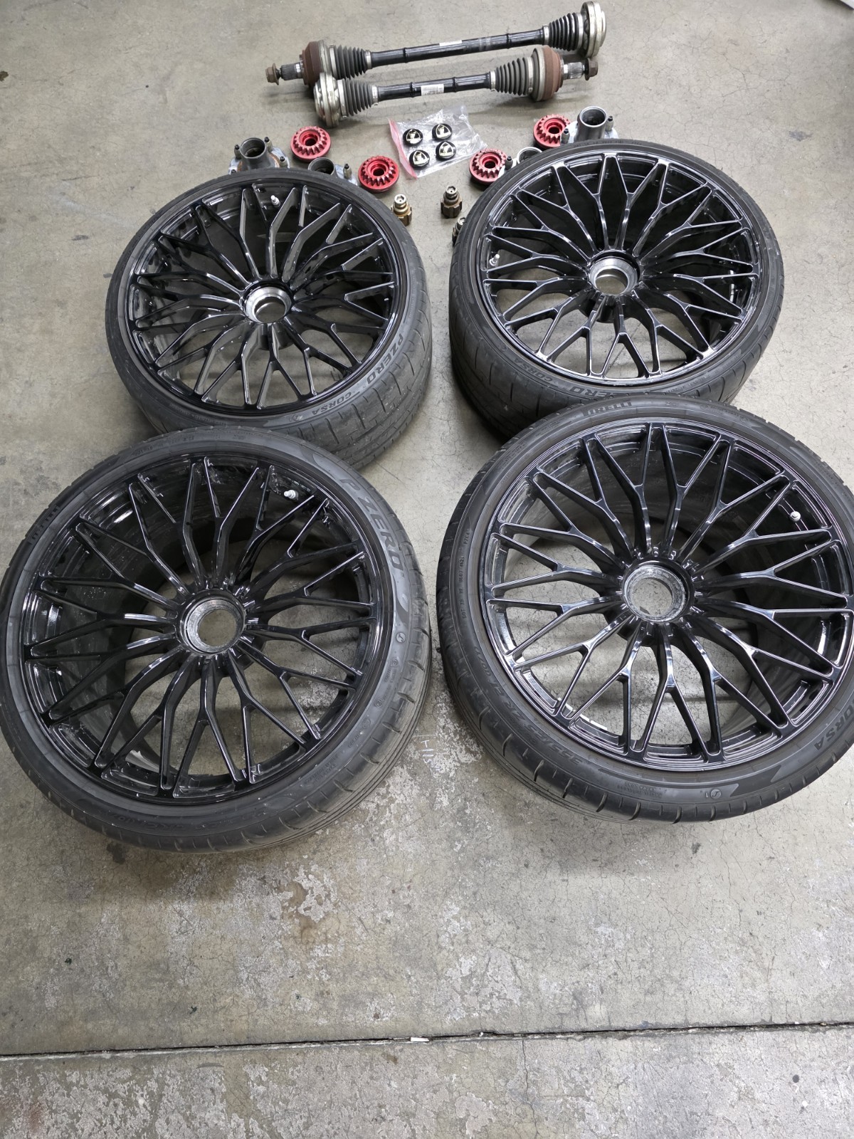 LAMBORGHINI AVENTADOR CENTER LOCK KIT OEM FULL SET S SV SVJ WHEELS 0R8340113 