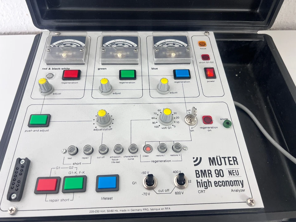 Müter BMR 90 picture tube measuring regenerator CRT tester tubes measuring device - Image 4 of 4
