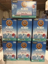 7 Donut Shop Iced Refreshers Berry Chill Flavor K-cup Pods 10ct