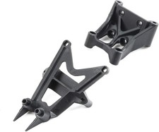 Losi Front Upper Arm/Shock Mount Rear Chassis Brace: Baja Rey Black LOS231007