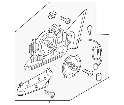 Genuine Audi Mirror Base 8U1-857-409-G-SP9