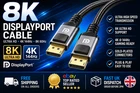 Display Port Cable 8K 60Hz DP to DP 4K 144Hz Ultra HD PC Monitor Gaming 0.5m–5m