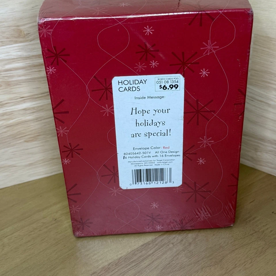 16 Holiday Images Christmas Photo Cards&Envelopes Red Merry Christmas Baby Tree - Image 2 of 3