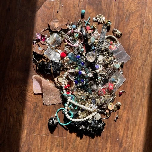 3.5 LBS.  Jewelry Costume Vintage Mix necklaces bracelets, Watches, Earrings