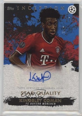 2020 Topps Inception UEFA Champions League Blue 44/49 Kingsley Coman Auto 1e41