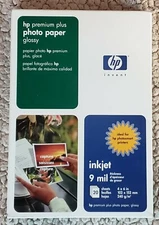 Hewlett Packard HP Premium Plus Glossy Inkjet Photo Paper 9 mil 20 Sheets 4x6