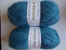 Filatura Lanarota Powder Puff mohair blend yarn, blue, lot of 2 (150 yds ea)