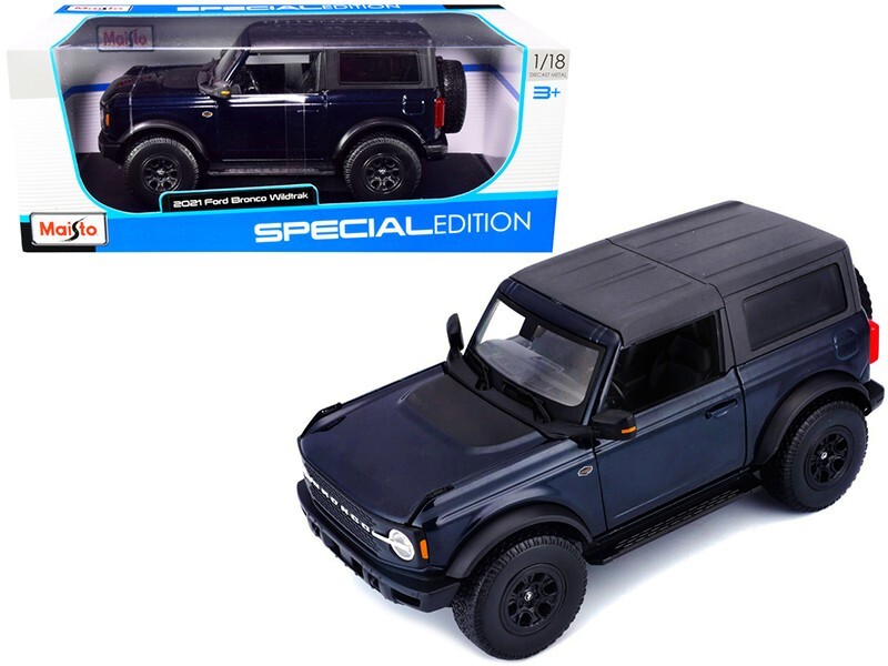 Maisto 2021 Ford Bronco Wildtrak Dark Blue Met. 1/18 Diecast