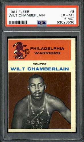 1961 Fleer #8 Wilt Chamberlain - PSA 6